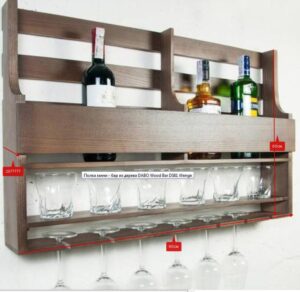 Laser Cut Wine Rack for Wall CDR Free Vector