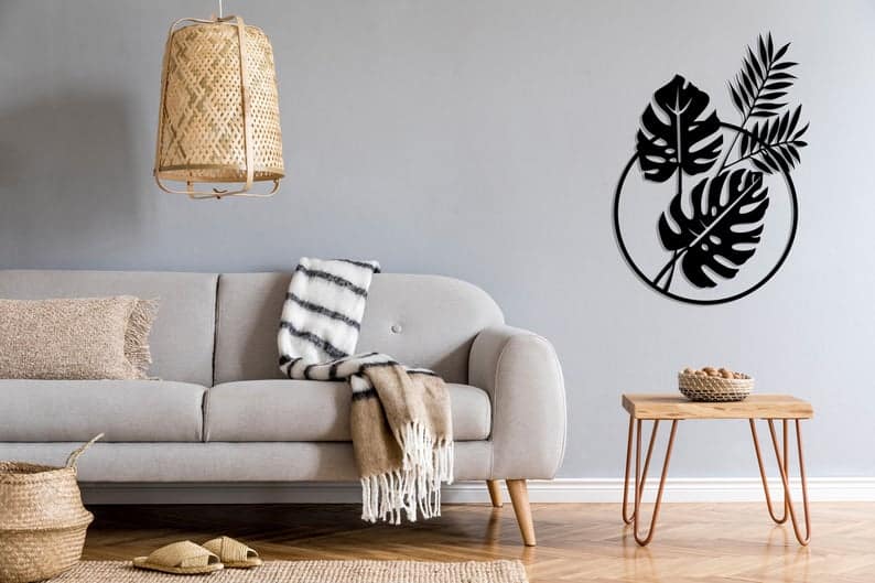 Leaf Metal Wall Art Metal Wall Decor Home Office Decor - Dezin