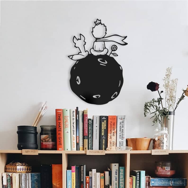 Little Prince Metal Wall Art, Metal Wall Sculpture, Metal Wall Decor - Dezin