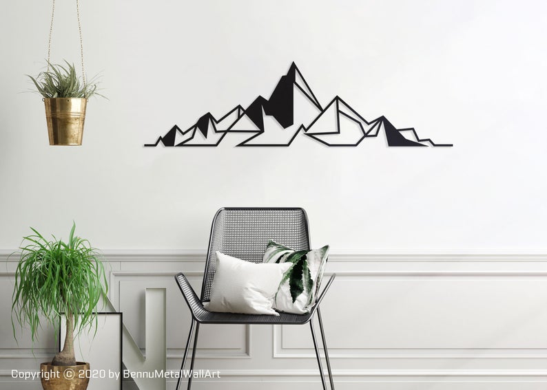 Metal Mountain Wall Decor, Mountain Homes Decor - Dezin