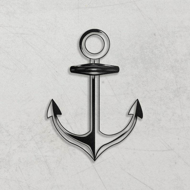 Metal Sailor Anchor Wall Art, Sailor Anchor Metal Art - Dezin
