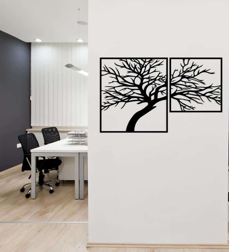 Metal Wall Art Tree of Life Geometric Wall Art Metal Tree of Life - Dezin