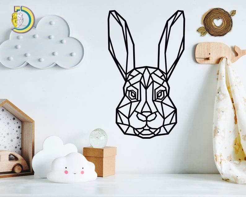 Rabbit Face SVG Happy Easter SVG Bunny Head Silhouette Free Vector