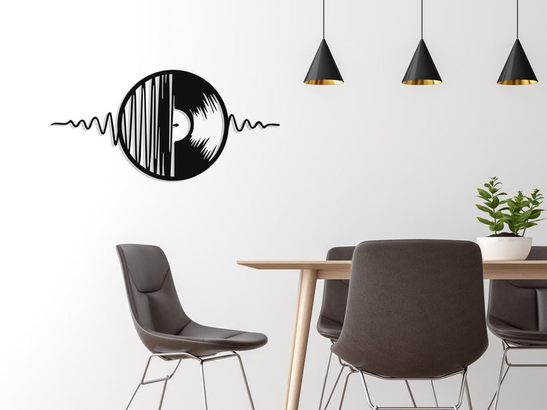 Record Metal Wall Decor Metal Wall Art Home Decor - Dezin