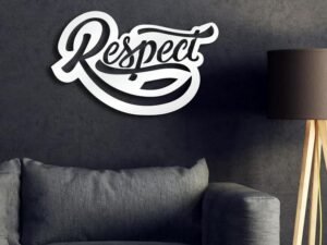 Respect Wooden Sign, Bar Wall Decor, Wood Wall Art