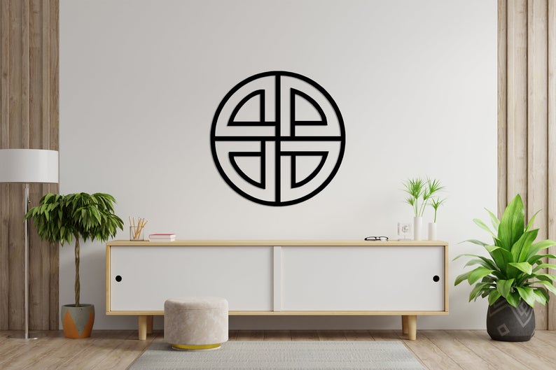 Shield Knot Metal Wall Art, Vikings Decor Shield Knot Metal Wall Art, Vikings Decor