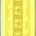 3D Door Design 034 Wood Carving Free RLF File For CNC Router