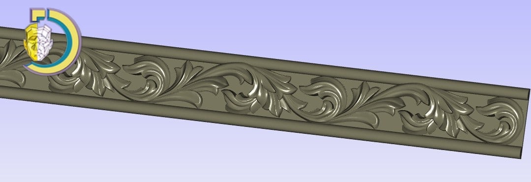 Baguette Wood Carving 23 Free RLF 3D Model - Dezin Baguette Wood Carving 23 Free RLF 3D Model