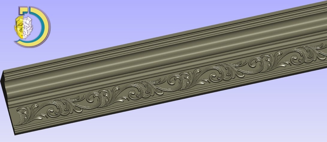 Baguette Wood Carving 24 Free STL 3D Model - Dezin Baguette Wood Carving 24 Free STL 3D Model