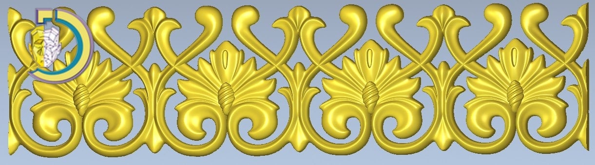 Baguette Wood Carving 34 Free STL 3D Model - Dezin Baguette Wood Carving 34 Free STL 3D Model