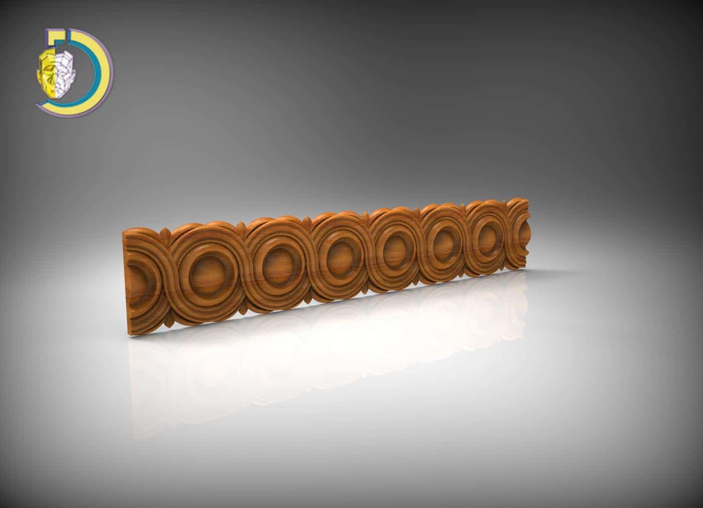 Baguette Wood Carving 46 Free STL 3D Model - Dezin Baguette Wood Carving 46 Free STL 3D Model