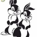 Bunny Rabbits DXF Free Vector