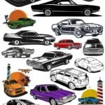 Cars in Vector Cliparts Free Vector
