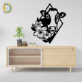 Cow with Flower Wall Decor CDR DXF Free Vector