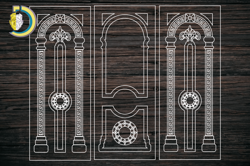 Decorative Door Design 39 CDR DXF Laser Cut Free Vector - Dezin Decorative Door Design 39 CDR DXF Laser Cut Free Vector