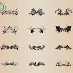 Floral Decoration Vector Element Collection Free Vector