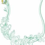 Frame with Flower CDR Free Vector