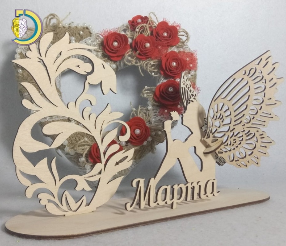 Laser Cut 8 March Womens Day Decor CDR Free Vector - Dezin Laser Cut 8 March Womens Day Decor CDR Free Vector