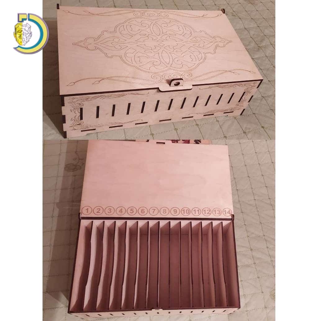 Laser Cut Box with Cells Free Vector - Dezin Laser Cut Box with Cells Free Vector