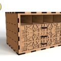 Laser Cut Box with Drawer Free Vector