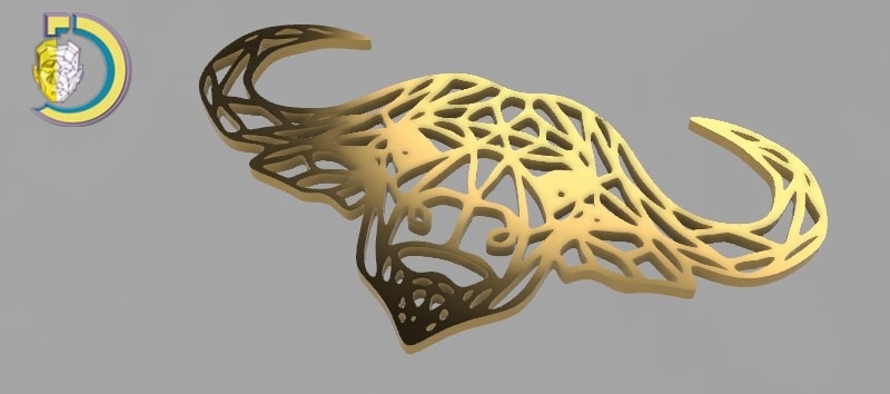Laser Cut Buffalo Wall Art Panel Free Vector - Dezin