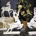 Laser Cut Christmas Deer Christmas Decor Free Vector