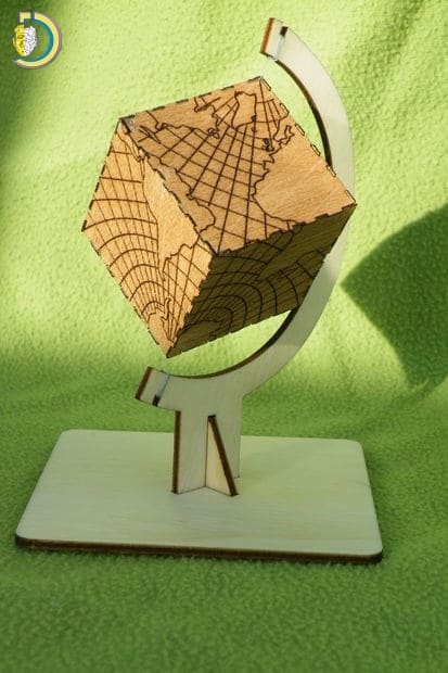 Laser Cut Cube Globe Free Vector - Dezin Laser Cut Cube Globe Free Vector