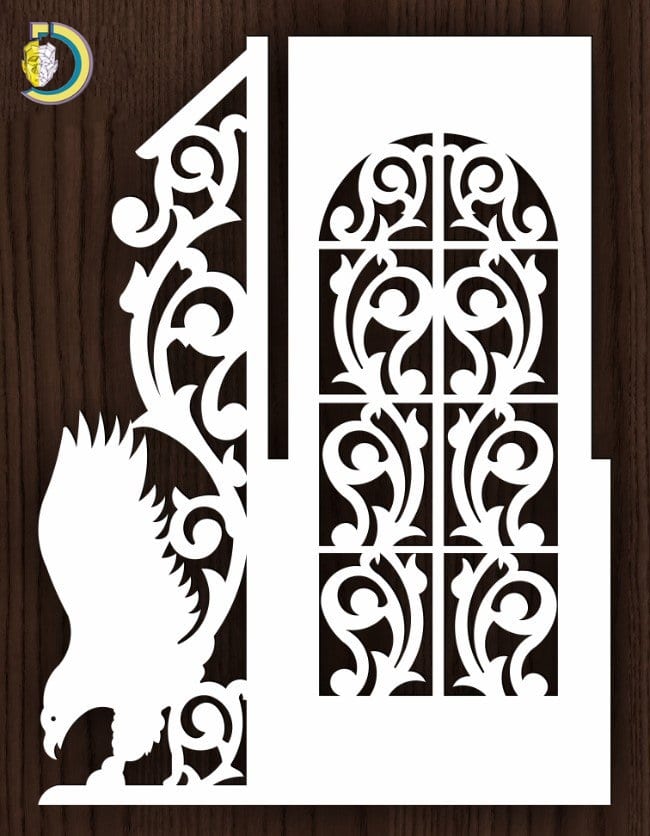 Laser Cut Decorative Bird Screen Panel Free Vector