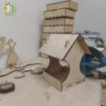 Laser Cut Decorative Wooden Bird Feeder DXF Vector
