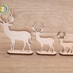 Laser Cut Fawn Deer Christmas Ornament CDR Free Vector