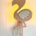 Laser Cut Flamingo Wall Lamp Decor Free Vector
