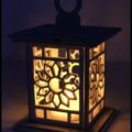 Laser Cut Flower Lamp PDF Free Vector