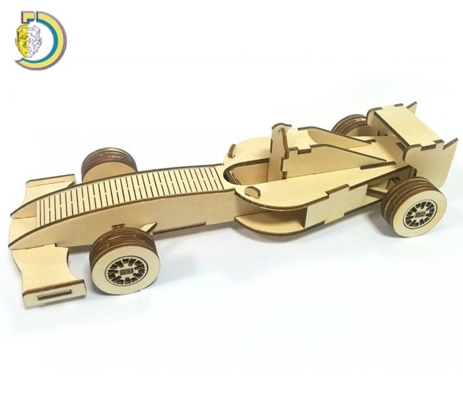 Laser Cut Formula F1 Car Toy PDF Template