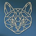 Laser Cut Geometric Cat Head SVG DXF Vector