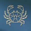 Laser Cut Geometric Crab SVG DXF Vector