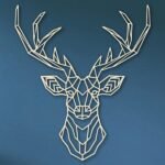 Laser Cut Geometric Deer SVG DXF Vector