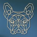 Laser Cut Geometric French Bulldog Head SVG DXF Vector