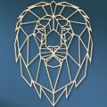 Laser Cut Geometric Lion Head SVG DXF Vector