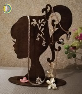 Laser Cut Girls Jewelry Stand PDF Free Vector
