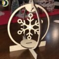 Laser Cut Hanging Snowflake Ornament SVG Free Vector