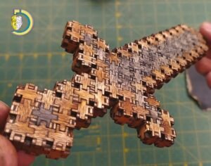 Laser Cut Minecraft Sword 3d Puzzle Free Vector