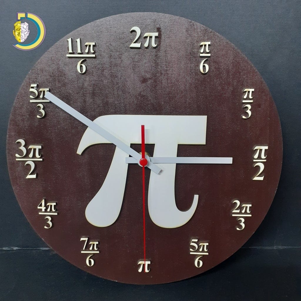 Laser Cut Pi Wall Clock DXF Free Vector - Dezin