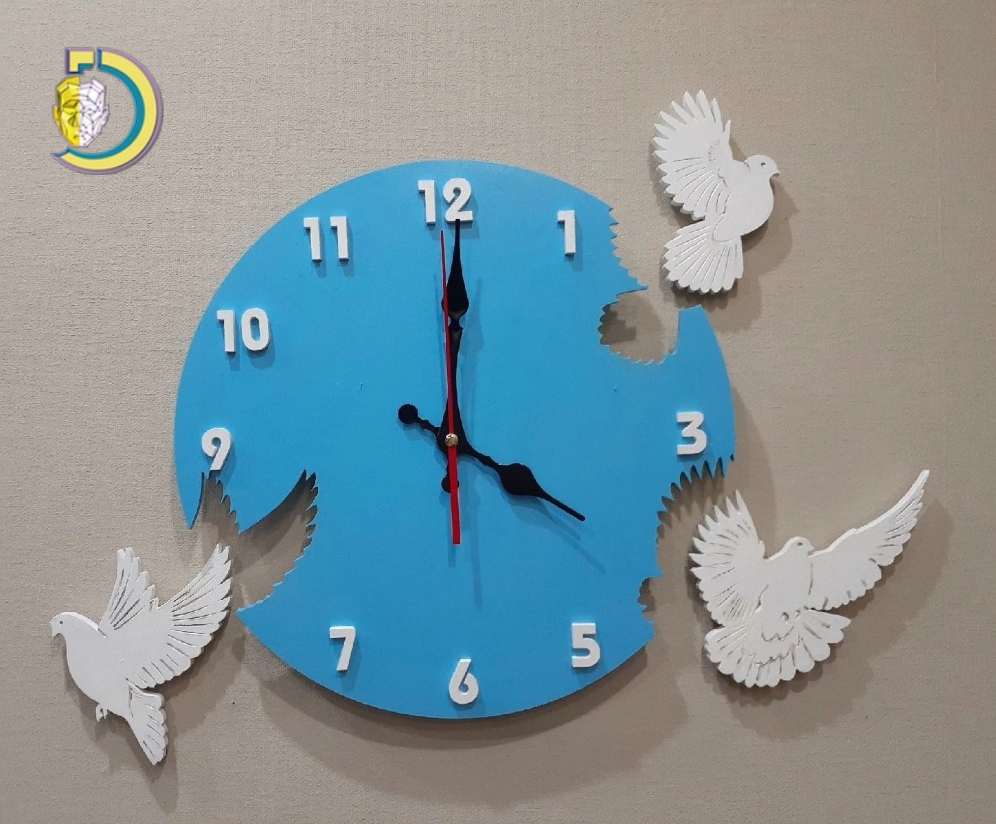 Laser Cut Pigeon Wall Clock Free Vector