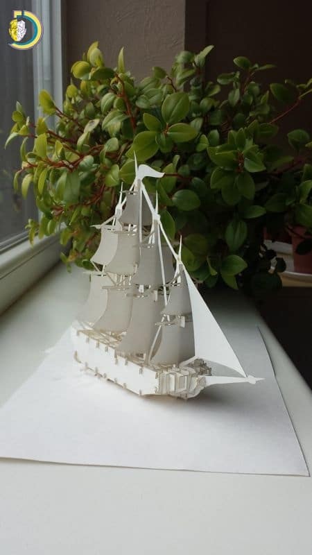 Laser Cut Sailing Ship Free Vector - Dezin Laser Cut Sailing Ship Free Vector