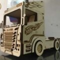 Laser Cut Scania R580 Kids Toy Truck Free Vector