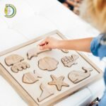 Laser Cut Sea Animals Wooden Sorting Puzzle CDR Free Vector