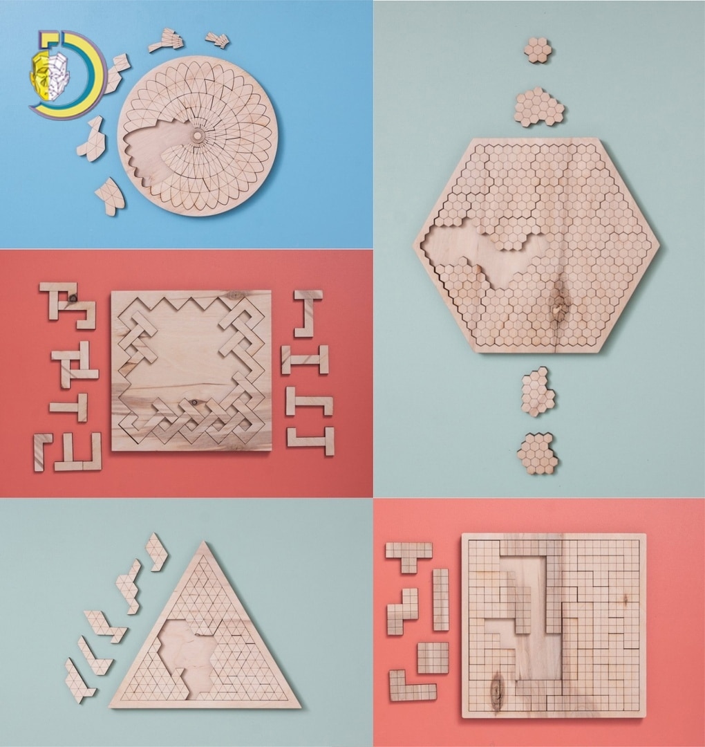 Laser Cut Set of Puzzles Free Vector - Dezin Laser Cut Set of Puzzles Free Vector