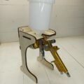 Laser Cut Spray Gun Stand Free Vector