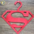 Laser Cut Superman Clothing Hanger CDR Free Vector