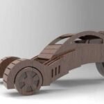 Laser Cut Toy Car CDR Free Vector